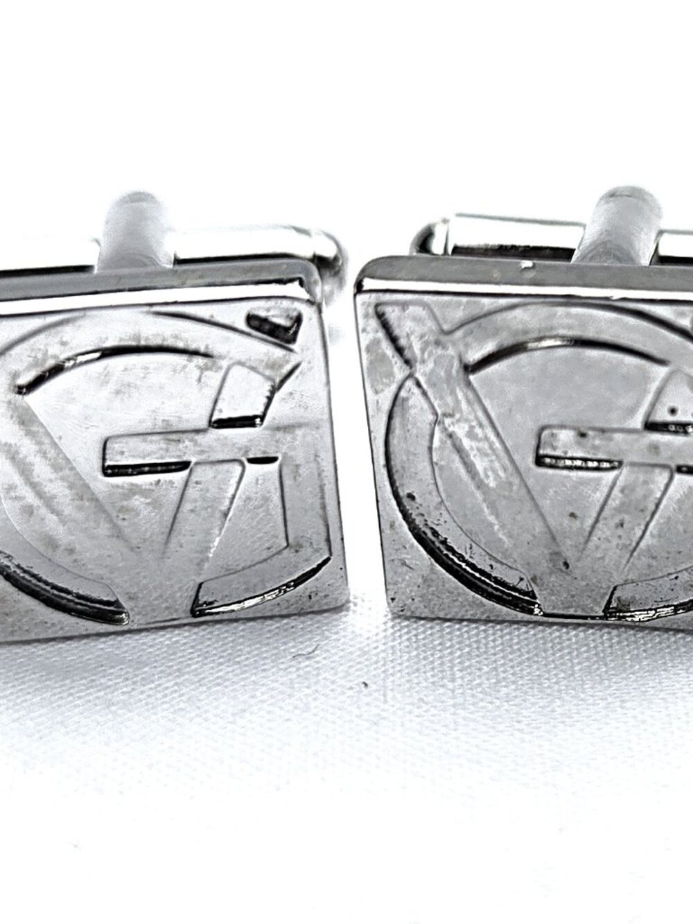 Authentic Versace Made in Italy Cuff Links – Square Logo Design – Mint Condition